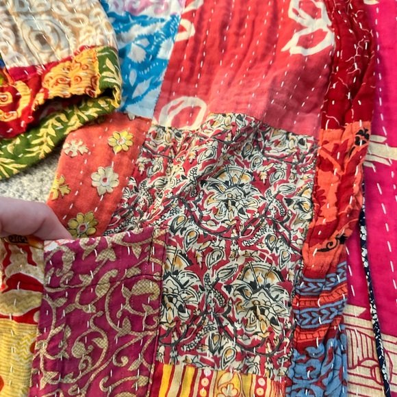 New Hand Crafted Multicolor Kantha Robe/Wrap/Cardigan - Picture 2 of 7
